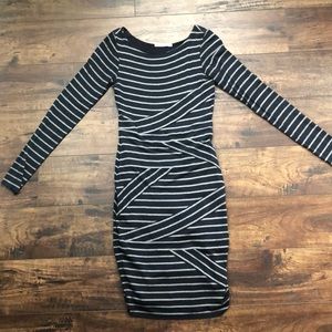 Bailey 44 Jersey Striped Bodycon Dress